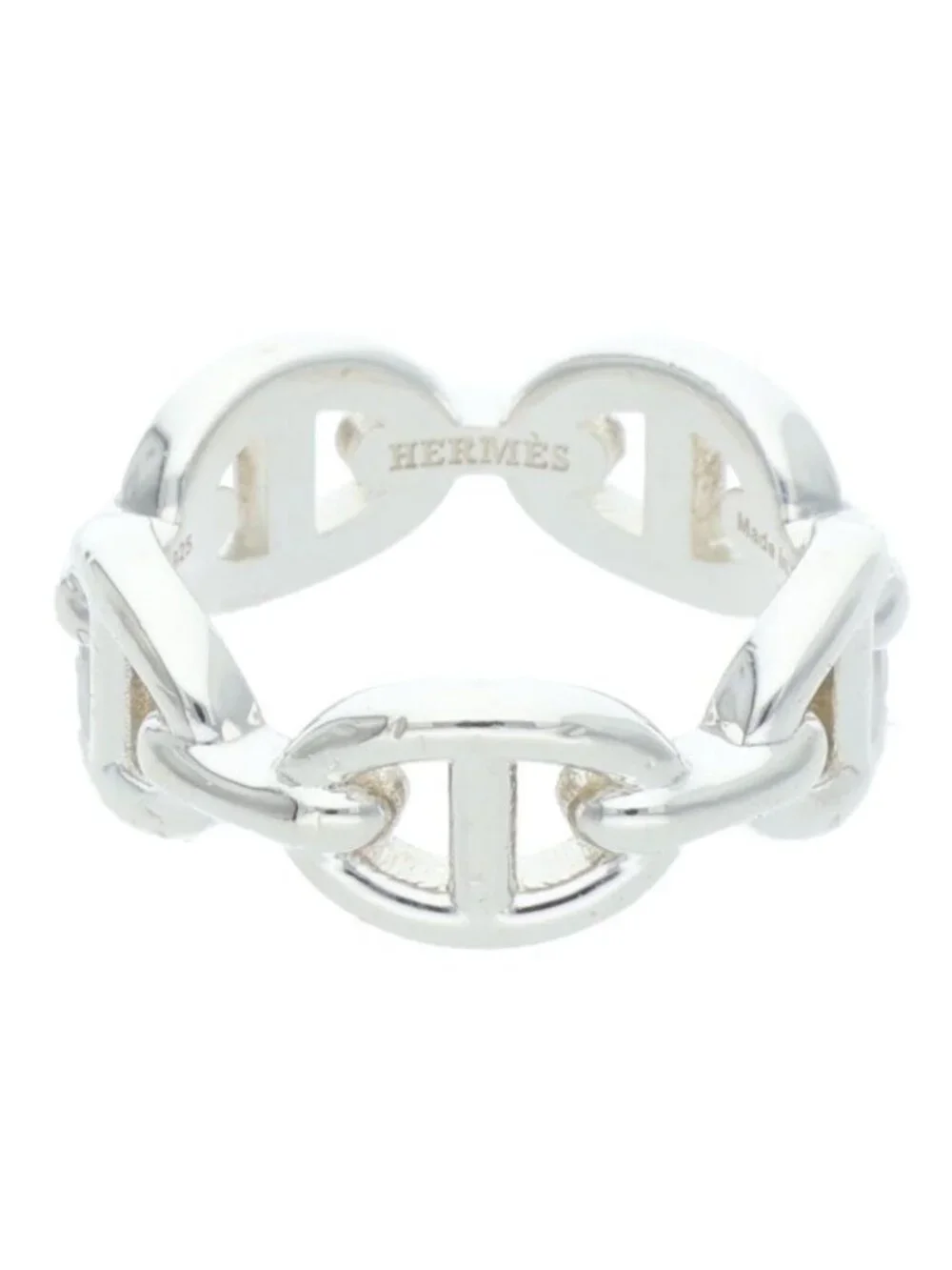 Hermes Chaine D'ancre Enchainee PM Silver Ring
